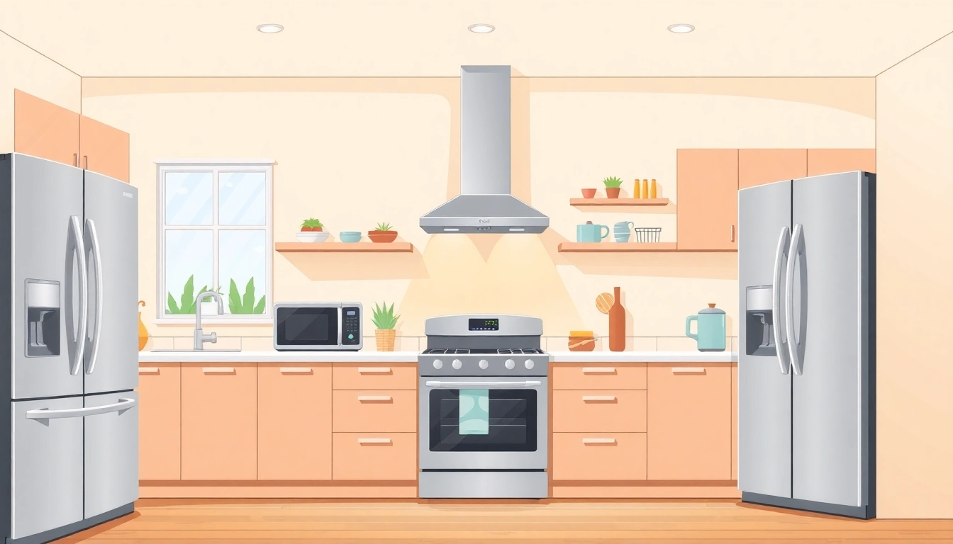 Showcasing affordable kitchen appliances in a modern kitchen setting with sleek stainless steel designs.