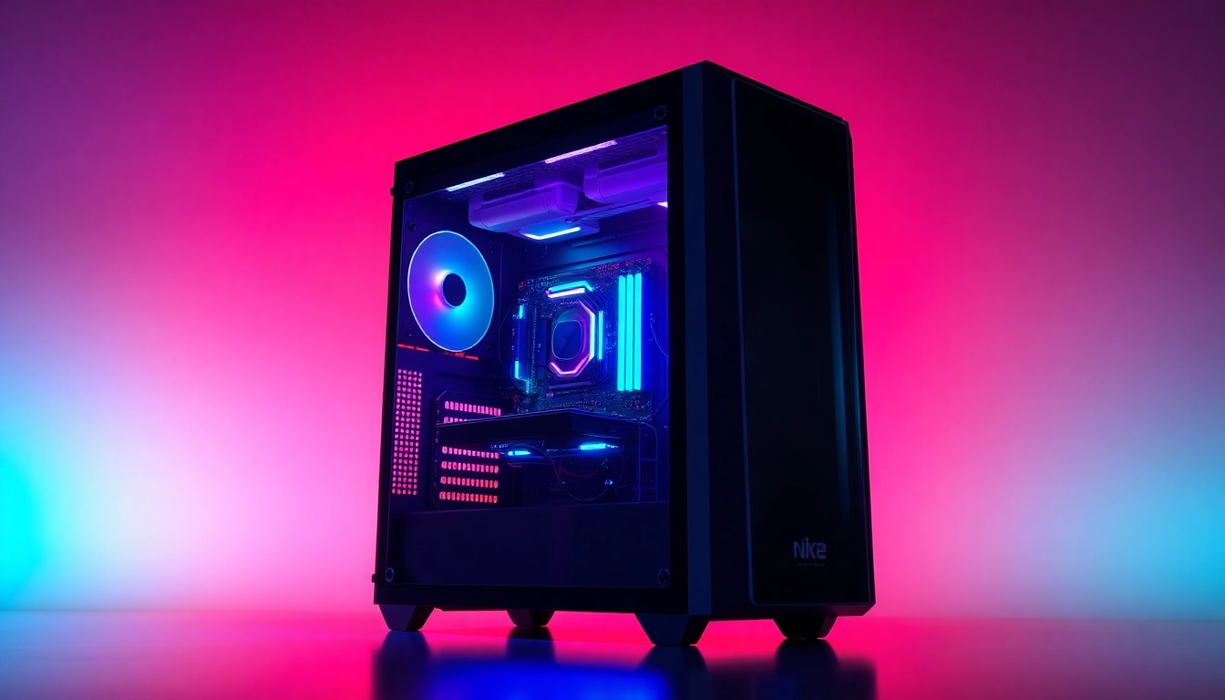 Showcase of a premium PC CASE Manufacturer model featuring advanced LED lighting and glass design.