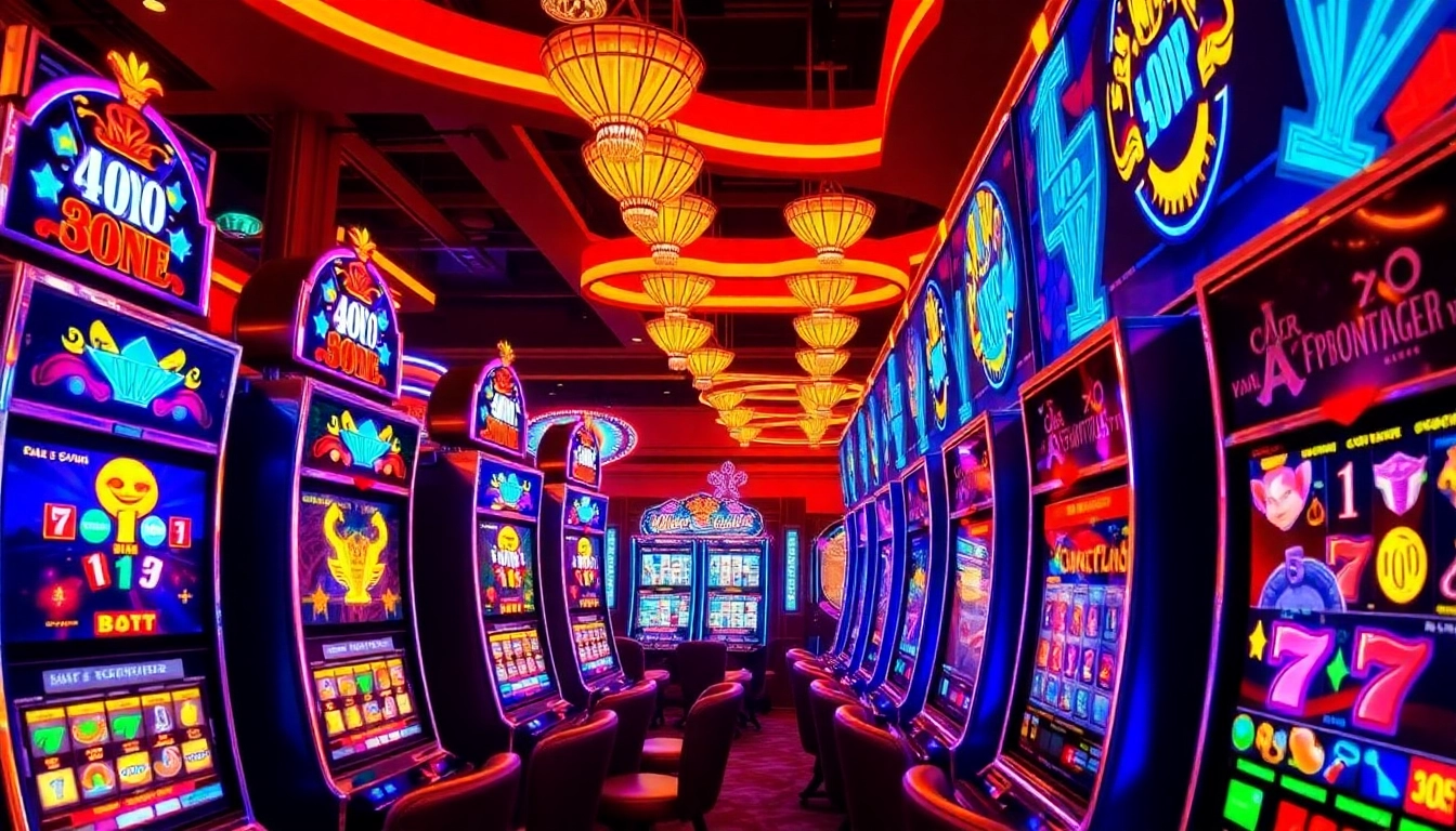 Spin the reels with free spins at engaging casinos, featuring bright lights and thrilling gameplay.
