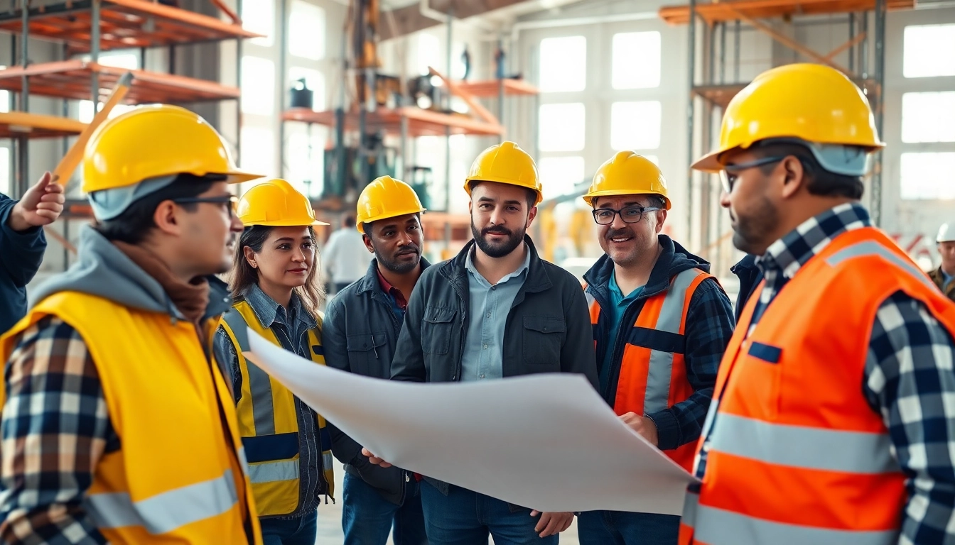 NVQ Level 4 Construction site supervision answers in a professional construction team meeting.
