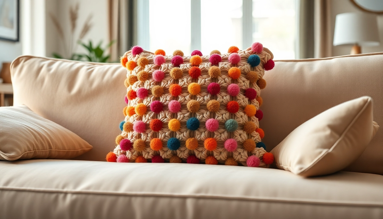 Shop elegant pompom cushions that add comfort and color to your space at https://labboho.com/collections/pompom-cushion.