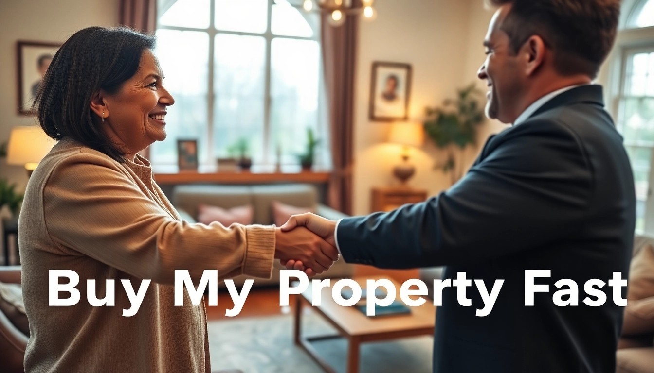 Satisfied homeowner shaking hands to buy my property fast in a cozy living room.