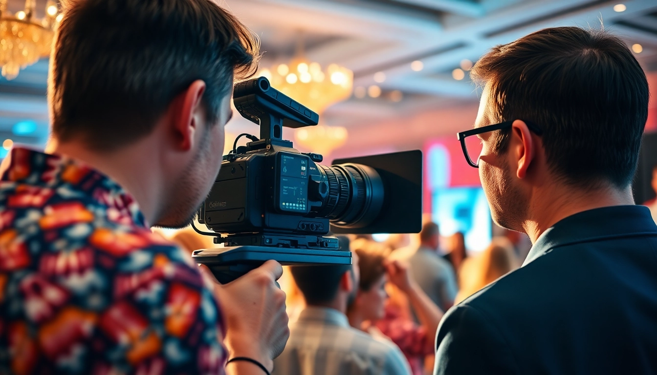 Capture the essence of Miami Corporate Event Videography Photography with a professional videographer at work.