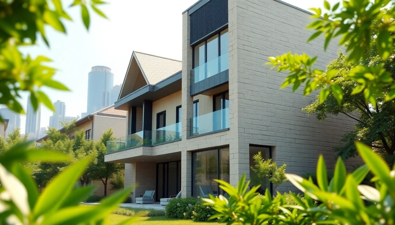 Erleben Sie beeindruckende architektur visualisierung mit modernem Wohnhaus in urbaner Umgebung.