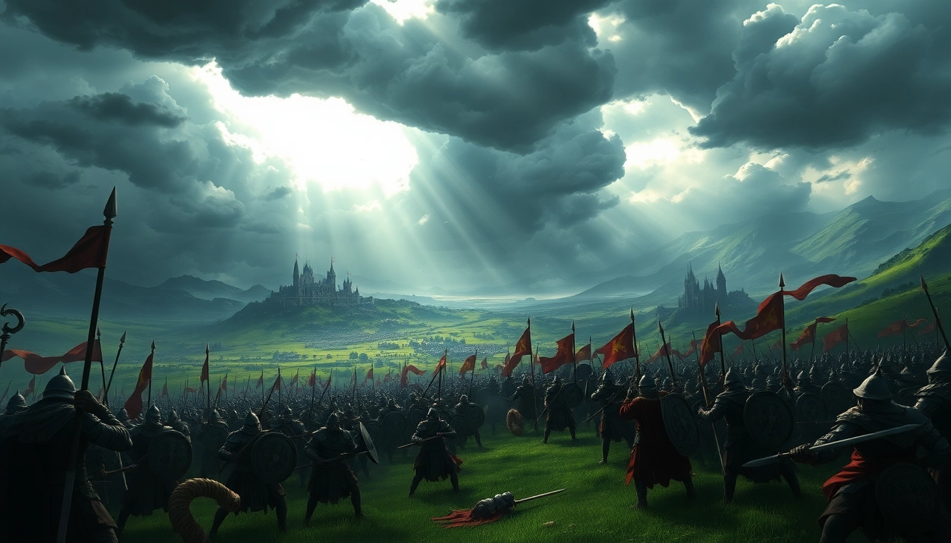 Experience the thrill of Warlords 2 download through an epic fantasy battle scene.
