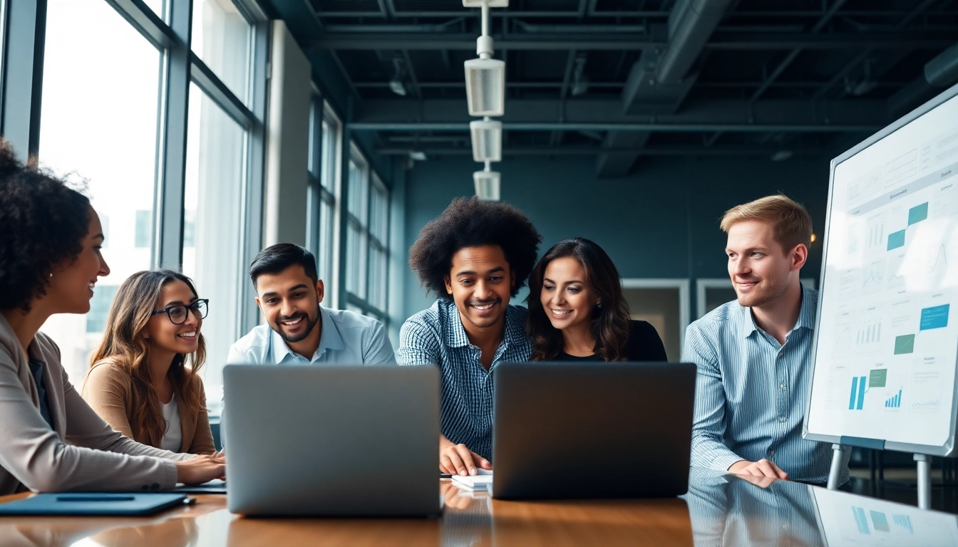 IT uitbesteden in een professionele werkomgeving met een diverse samenwerking van teams.