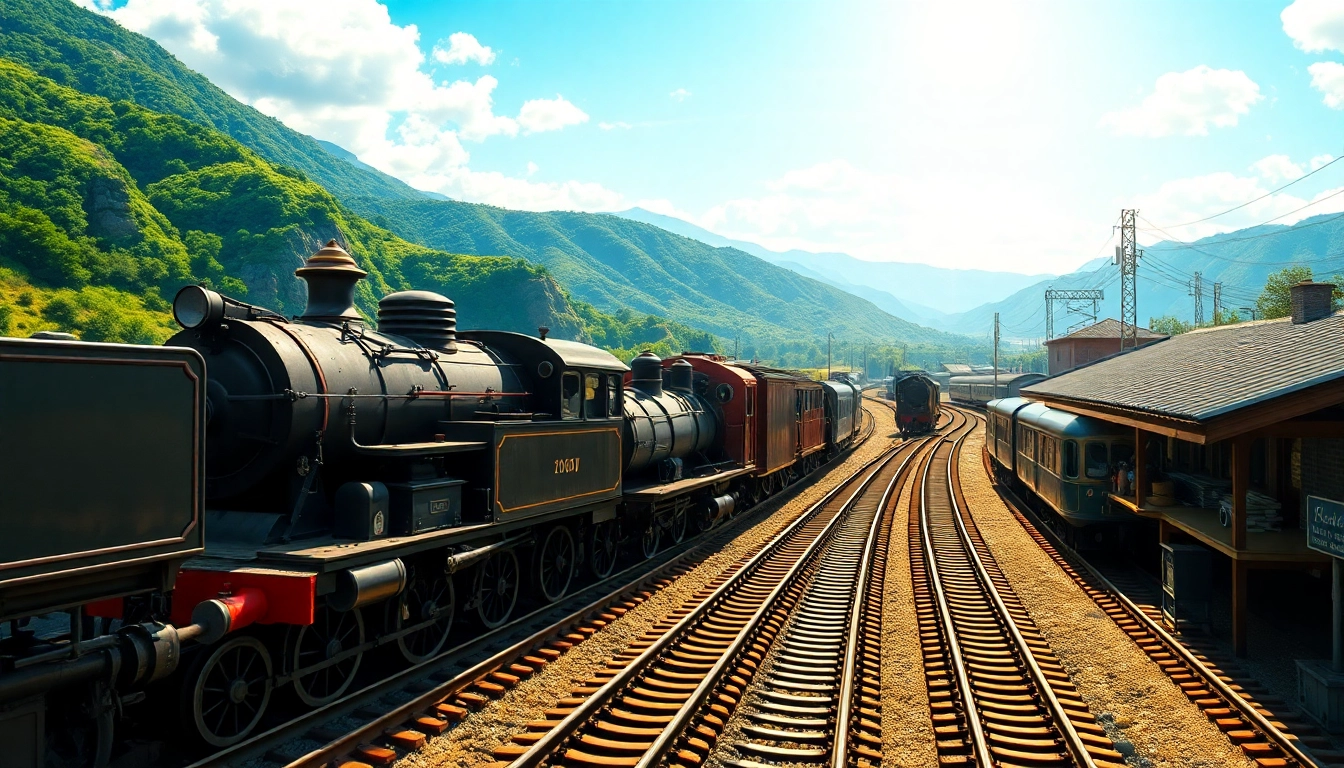 Download the immersive experience of Railroad Tycoon through captivating visuals and vibrant landscapes.