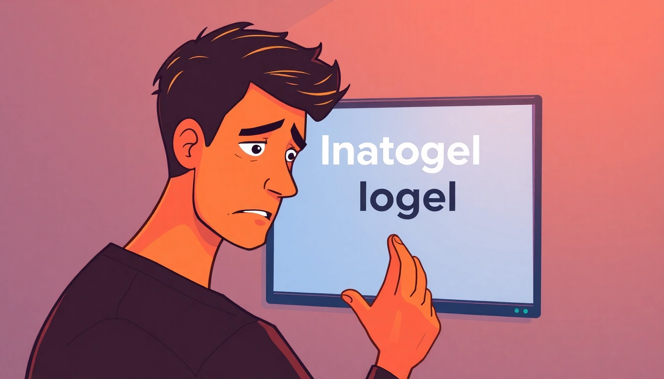 Frustrated user encountering an Inatogel block screen while attempting to access content.