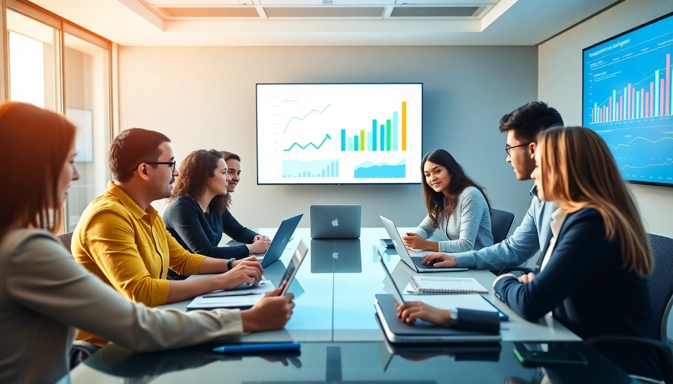 Analyze competitive intelligence strategies in a professional team meeting with data visualizations.