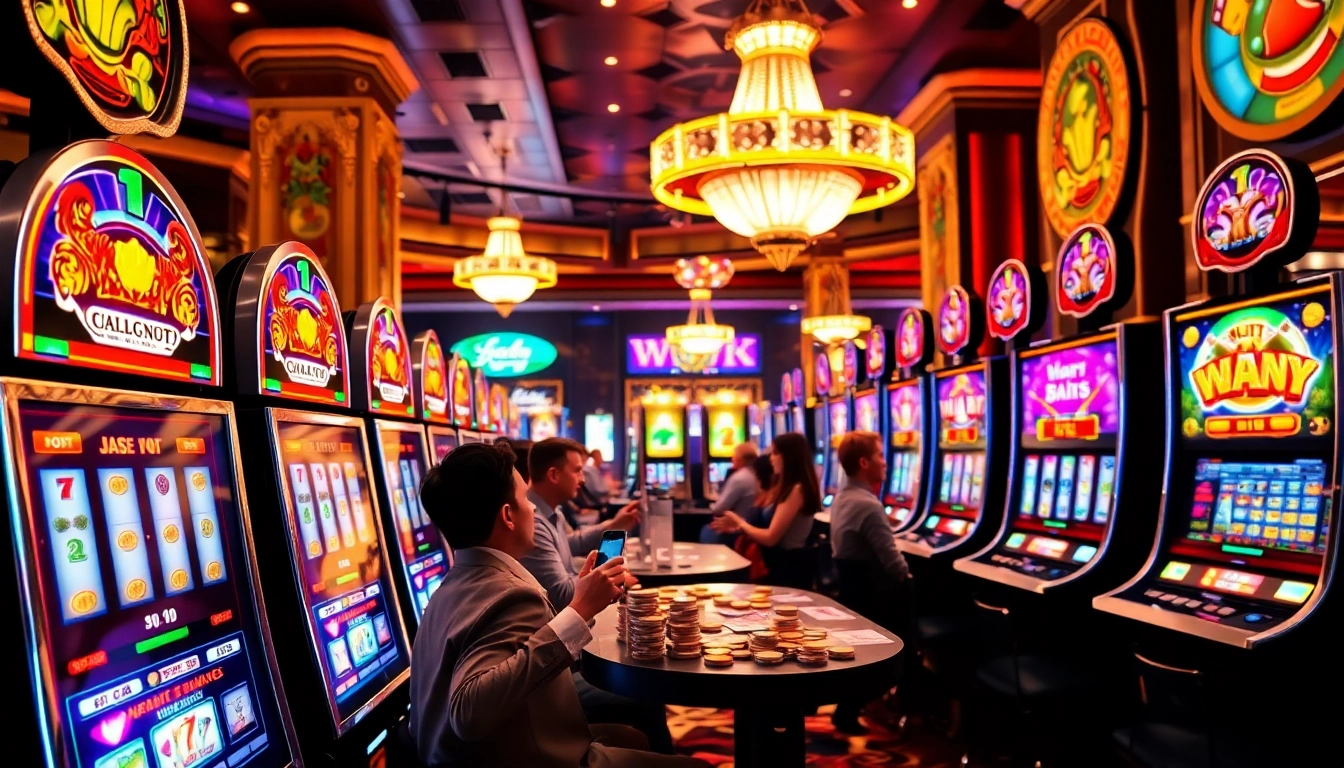 Menyaksikan kemeriahan permainan luxury111 slot di kasino yang cerah dan penuh semangat.