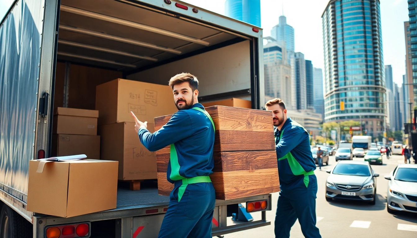 Professional movers loading furniture, representing the best moving company Toronto.