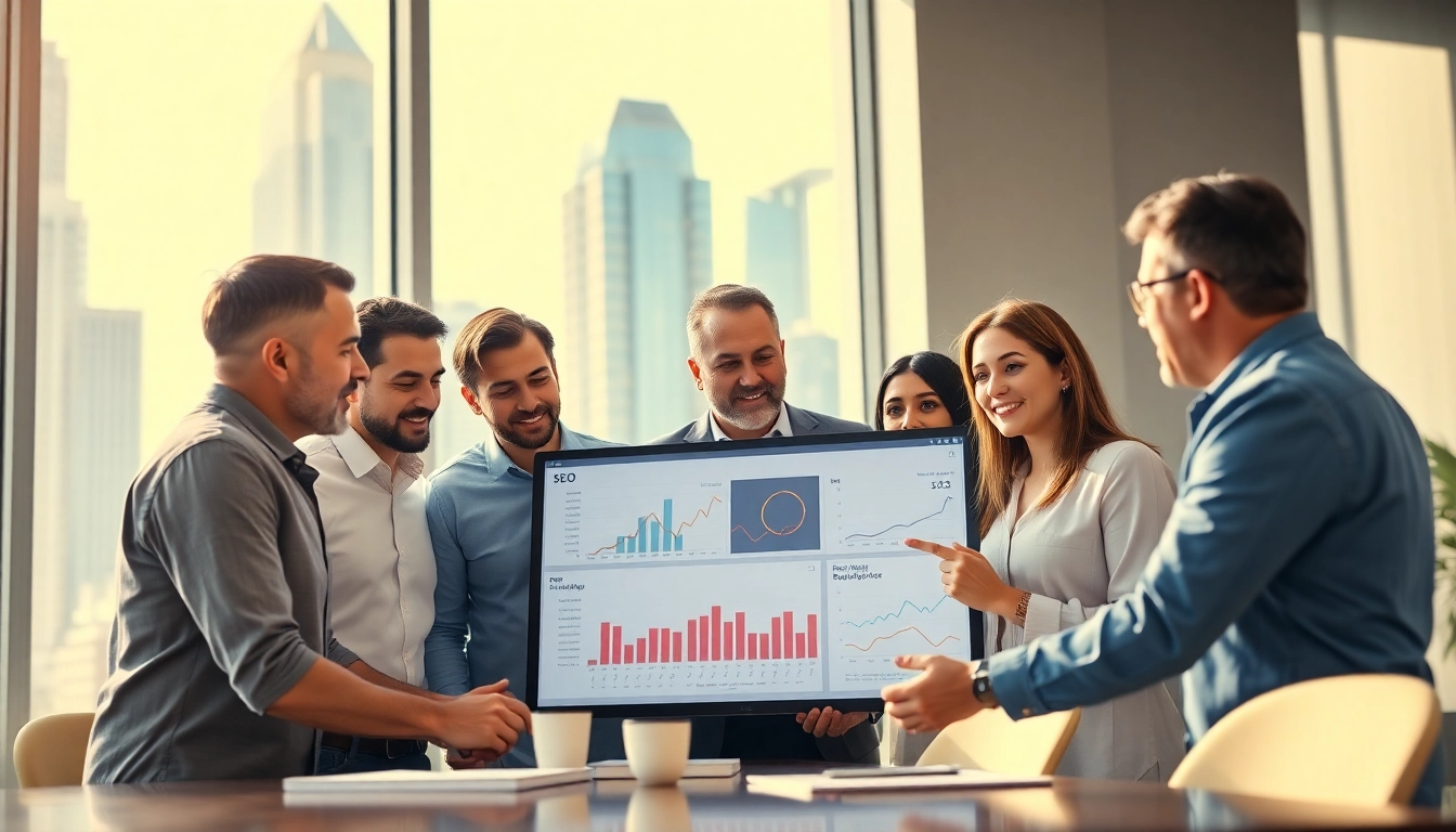 SEO Agency team analyzing data and strategizing for impactful marketing results.